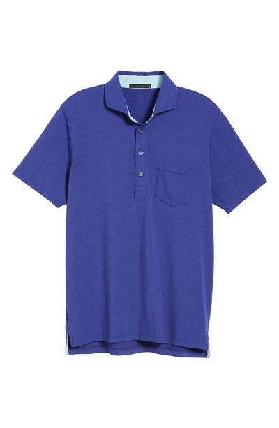 Shop Greyson Regular Fit Jersey Polo In Twilight