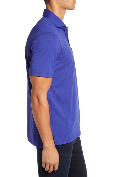 Shop Greyson Regular Fit Jersey Polo In Twilight