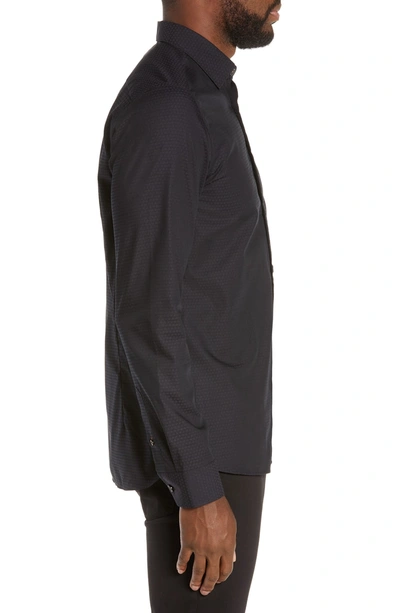 Shop Ted Baker Shadwel Slim Fit Star Print Sport Shirt In Black