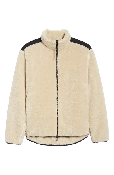 Shop Rag & Bone Regular Fit Fleece Jacket In Ivory
