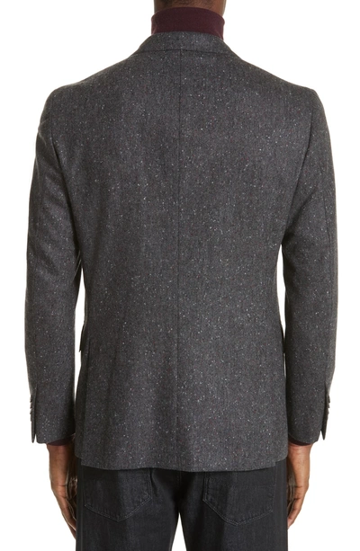 Shop Eidos Trim Fit Three Button Wool Blazer In Grey/ Red