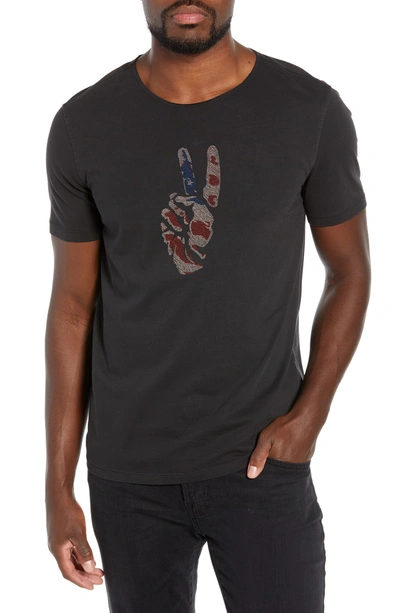 Shop John Varvatos Peace Hand Graphic T-shirt In Black