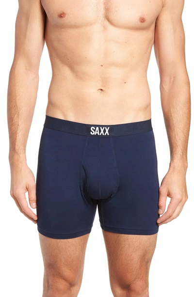 Shop Saxx Ultra Boxer Briefs In Navy