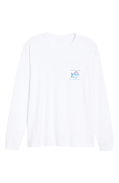 Shop Southern Tide 'twas The Day After Christmas T-shirt In Classic White