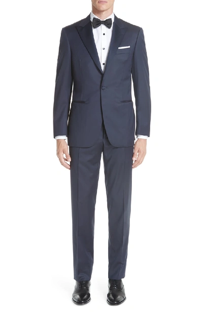 Shop Canali Classic Fit Wool Tuxedo In Navy