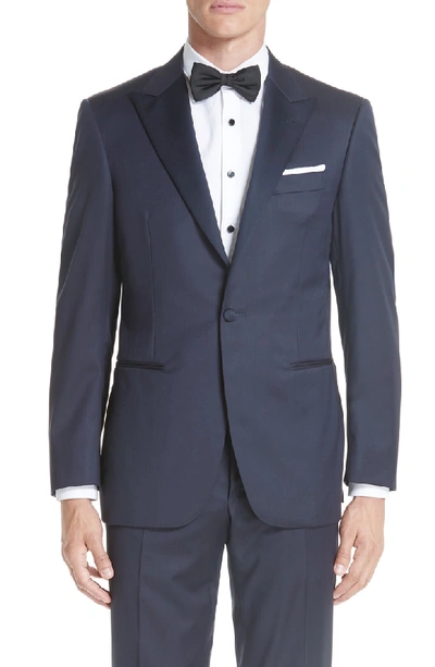 Shop Canali Classic Fit Wool Tuxedo In Navy