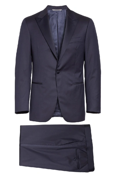 Shop Canali Classic Fit Wool Tuxedo In Navy