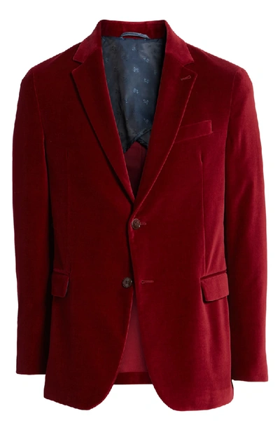 Shop Bugatchi Velveteen Blazer In Wine