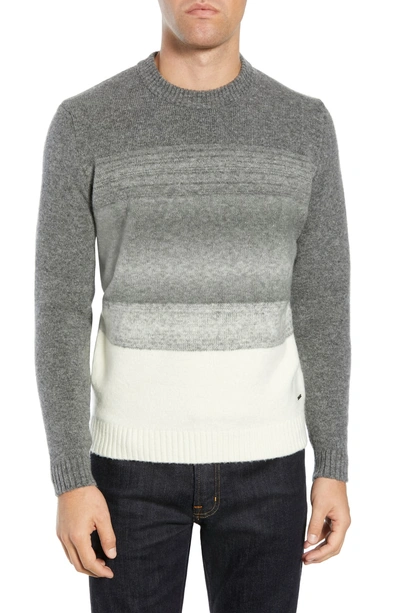 Shop Hugo Boss Ecardo Degrade Virgin Wool Blend Sweater In Grey