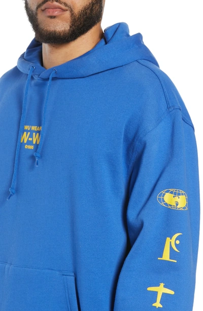 Shop Wu Wear Again & Again Graphic Hoodie In Royal Blue