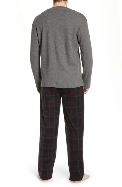 Shop Majestic Take It Outside 2-piece Pajamas In Charcoal