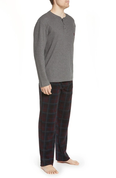 Shop Majestic Take It Outside 2-piece Pajamas In Charcoal