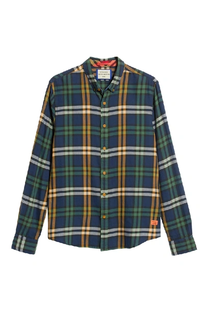 Shop Scotch & Soda Check Flannel Shirt In Combo E