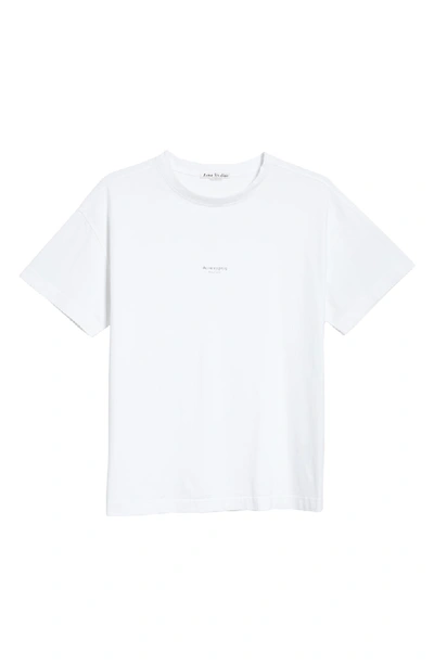 Shop Acne Studios Logo Graphic T-shirt In Optic White