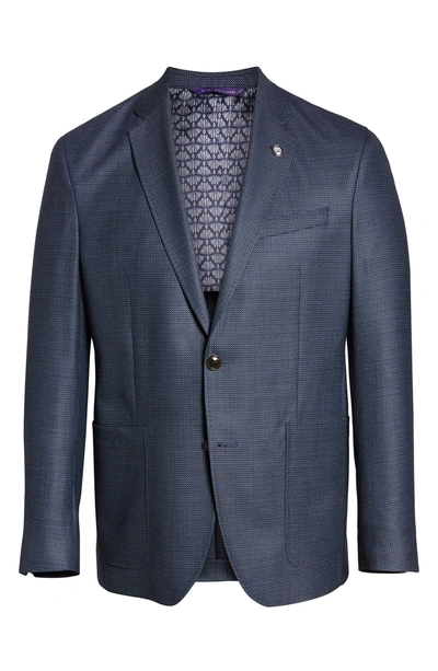 Shop Ted Baker Kyle Trim Fit Wool Sport Coat In Teal