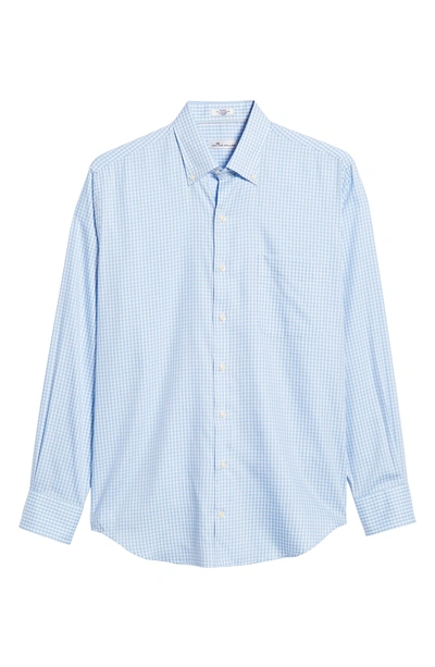 Shop Peter Millar Crown Soft Gingham Regular Fit Sport Shirt In Cottage Blue