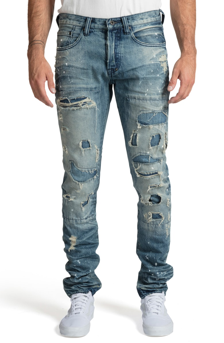 Prps Men's Le Sabre Fit Destroyed Jeans In Frost | ModeSens