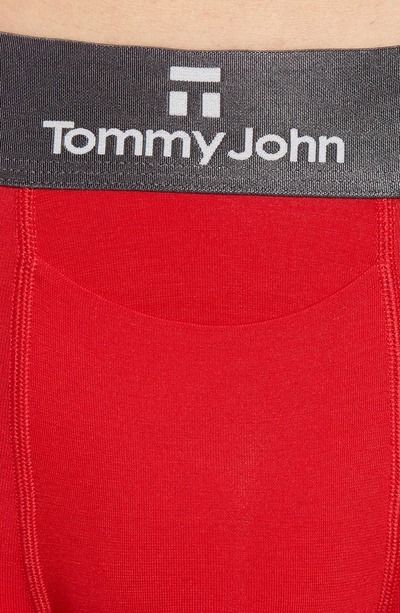 Shop Tommy John Second Skin Gunmetal Trunks In Haute Red