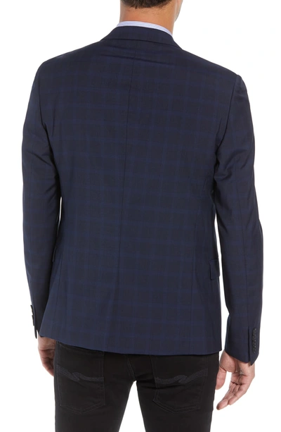 Shop The Kooples Slim Fit Check Blazer In Blue