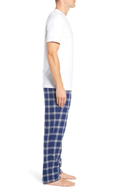 Shop Ugg Grant Pajama Set In Dark Denim/ White