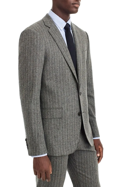 Shop Jcrew Ludlow Slim Fit Chalk Stripe Wool Blend Suit Jacket In Light Charcoal Chalk Stripe