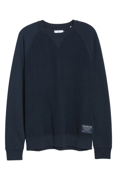 Shop Southern Tide Cliff Cottage Fleece Pullover In True Navy