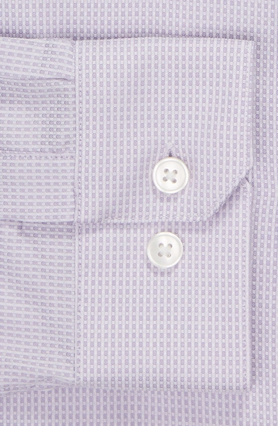 Shop John Varvatos Slim Fit Stretch Check Dress Shirt In Lavender