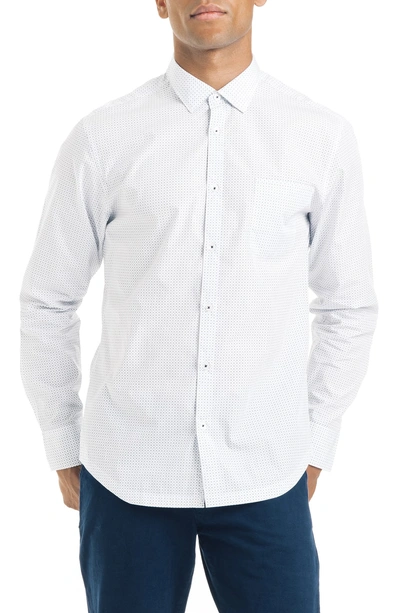 Shop Good Man Brand Slim Fit Dot Shirt In White