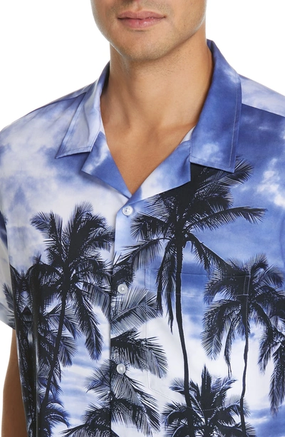 Shop Noon Goons Royal Hawaiian Print Woven Shirt In Navy