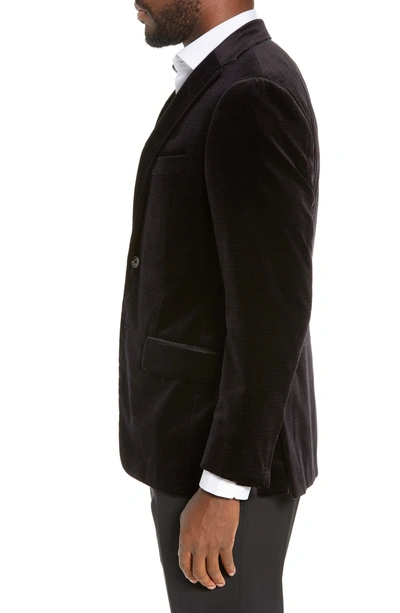 Shop Hickey Freeman Classic B Fit Velvet Dinner Jacket In Charcoal