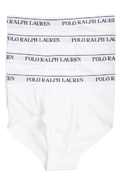 Shop Lauren Ralph Lauren 4-pack Low Rise Cotton Briefs In White