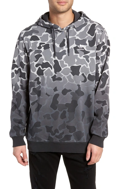Adidas Originals Adidas Men's Originals Camo-print Dip-dyed Fleece Hoodie  In Black / Grey | ModeSens