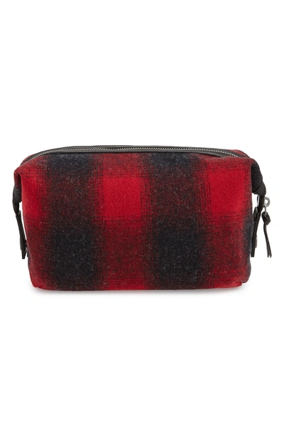 Shop Pendleton Essential Travel Pouch In Red Charcoal Mix