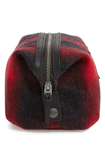 Shop Pendleton Essential Travel Pouch In Red Charcoal Mix