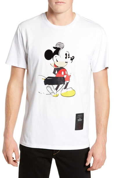 Shop Rag & Bone Mickey Mouse Collage Unisex Graphic T-shirt In White