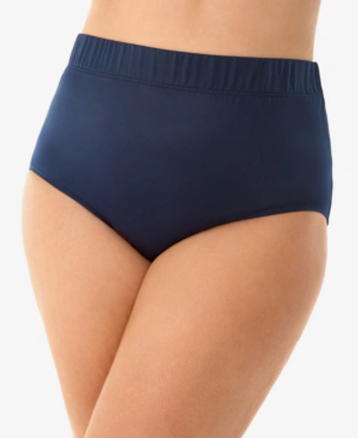 Shop Miraclesuit Plus Size Swim Bottoms In Midnight