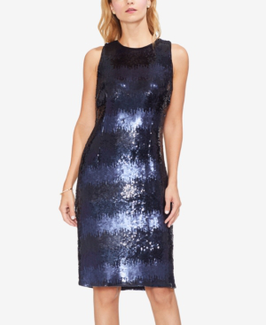 vince camuto white sequin dress