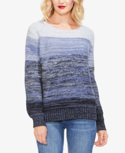 Shop Vince Camuto Ombre Bubble-sleeve Sweater In Ink Blue