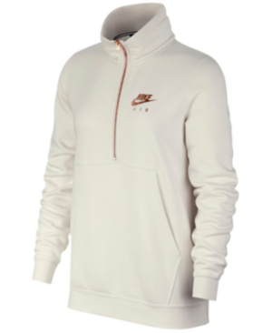 nike half zip rose gold