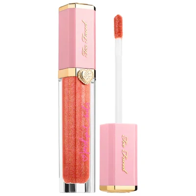 Shop Too Faced Rich & Dazzling High-shine Sparkling Lip Gloss Social Butterfly By Jordyn Woods 0.25 oz/ 7.3 ml