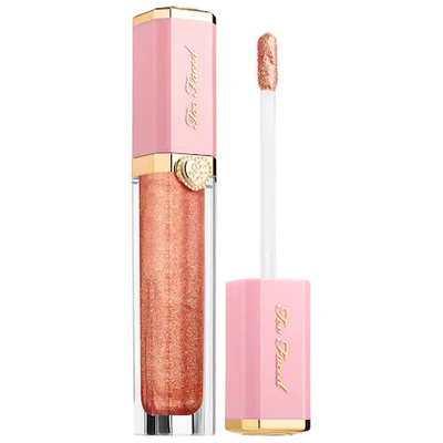 Shop Too Faced Rich & Dazzling High-shine Sparkling Lip Gloss Pretty Penny 0.25 oz / 7 G