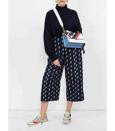 Shop Chloé Horse Print Culottes In Blue