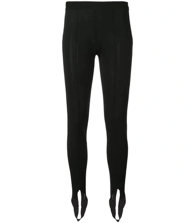 Shop Givenchy Skinny Stirrup Trousers In Black