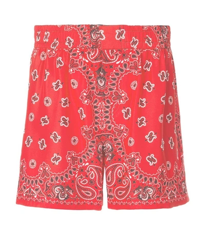 Shop Alexander Wang Bandana Print Shorts In Red