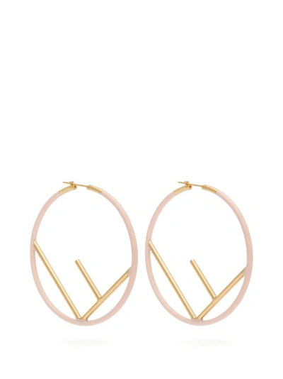 Original Fendi Rose Gold Hoops Earrings 