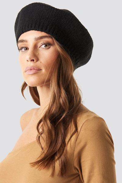 Shop Na-kd Knitted Beret Hat - Black