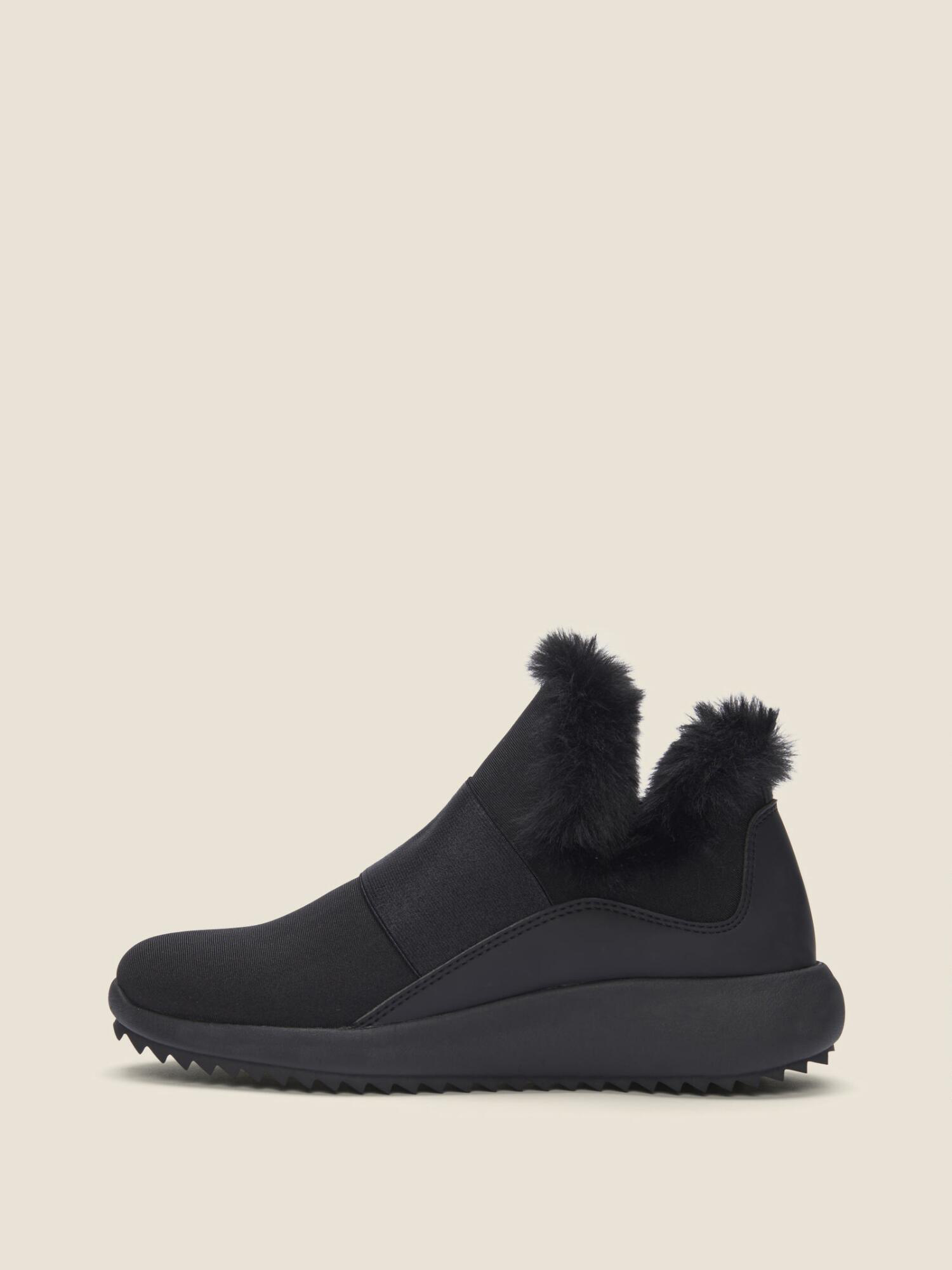 donna karan cory slip on sneakers black