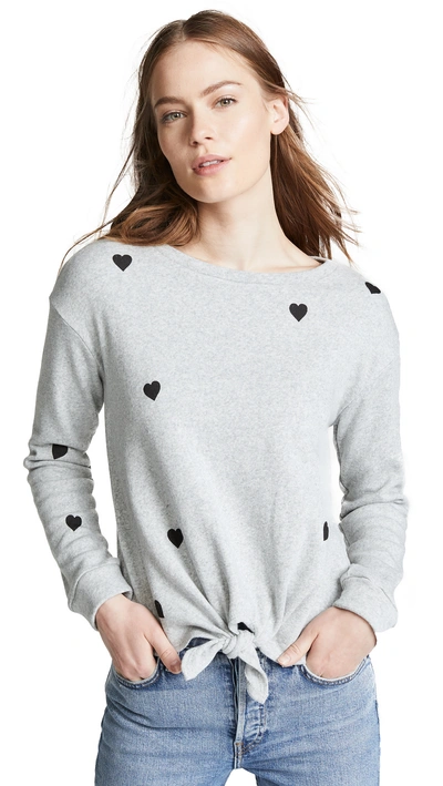 Shop Generation Love Melissa Hearts Sweatshirt In Heather Grey
