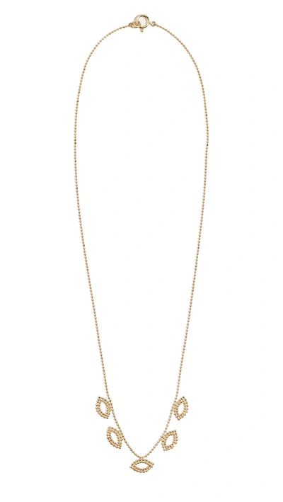 Shop Lucy Folk 18k Golden Eye Necklace In Yellow Gold