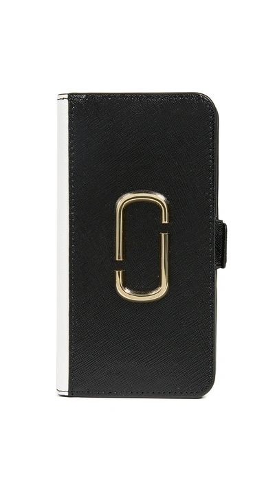 Shop Marc Jacobs Double J Folio Iphone Xr Case In Black Multi
